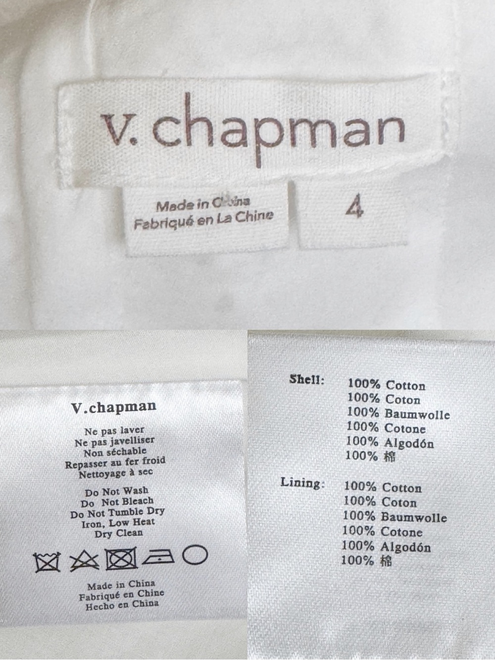 V. Chapman The Moxie Dress in White Eyelet Size:4 - Picture 12 of 14